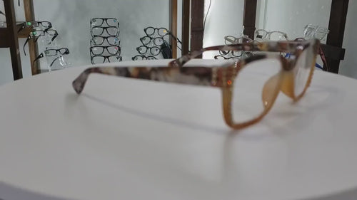 Aya, (Bling) Women Reading Glasses Adorned W ( Cooper, Light Colorado) Genuine European Crystals. +1.25.. +3 Square  NY Fifth Avenue