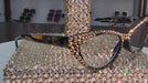 Lynx, (Bling) Women Reading Glasses W (Full TOP) (Rose Gold) Genuine European Crystals, Cat Eye, Tiger Print , NY Fifth Avenue.