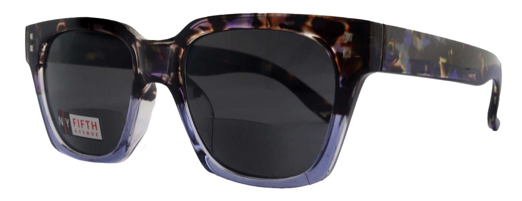 Ravello, High-End Line Bifocal (Clear On Top) Sun Readers for Women OR Non-Bifocal Readers Sunglasses (Purple Tortoiseshell) NY Fifth Avenue