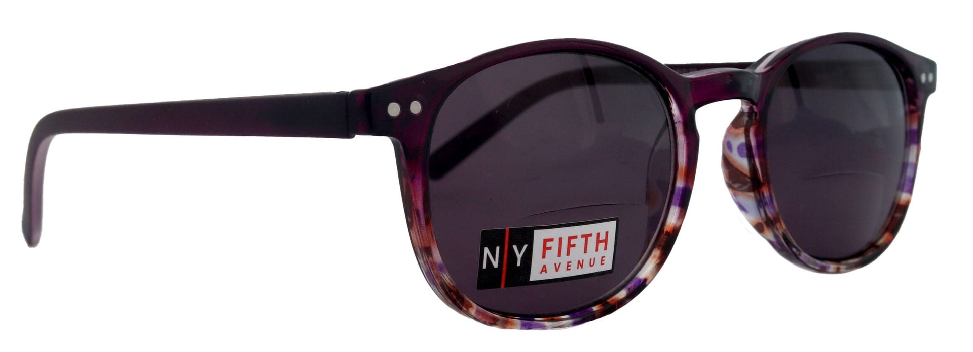 Ravenna, High-End Line Bifocal (Clear On Top) Sun Readers for Women OR Non-Bifocal Readers Sunglasses (Purple ) NY Fifth Avenue