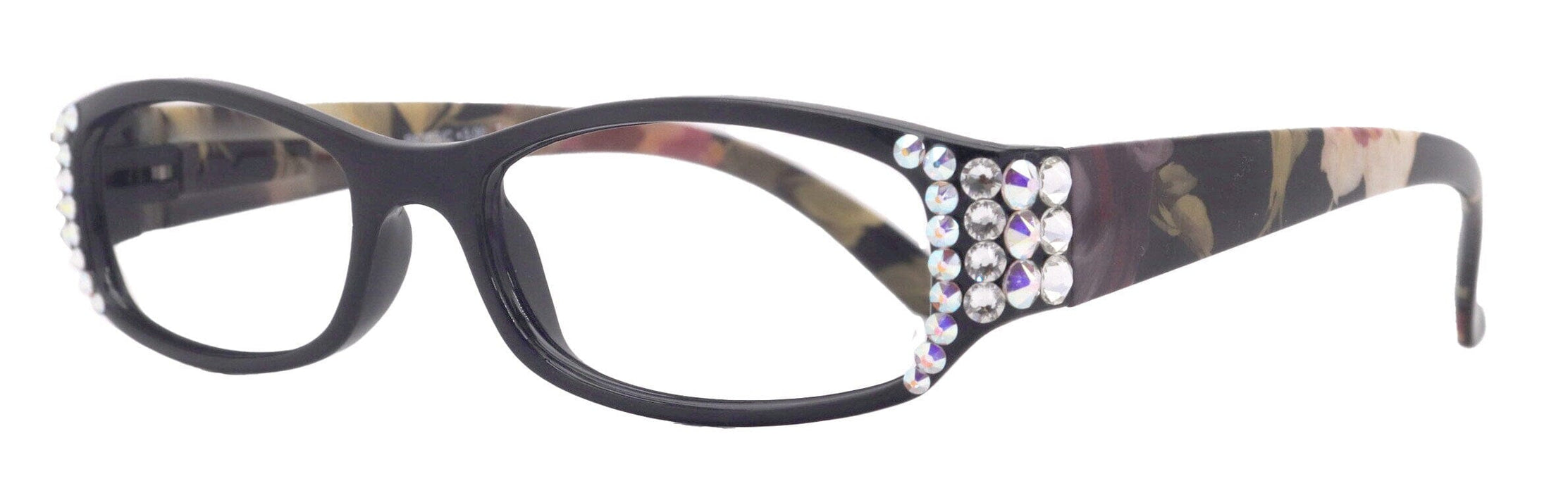 Rosie Bling Reading Glasses Women W (Clear) Genuine European Crystals (Black) NY Fifth Avenue