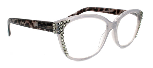 Savannah, (Bling)ReadingGlasses 4 Women W (Black Diamond)Genuine European Crystals, Square +1.25 +3 (Tortoise Black n Grey) NY Fifth Avenue.