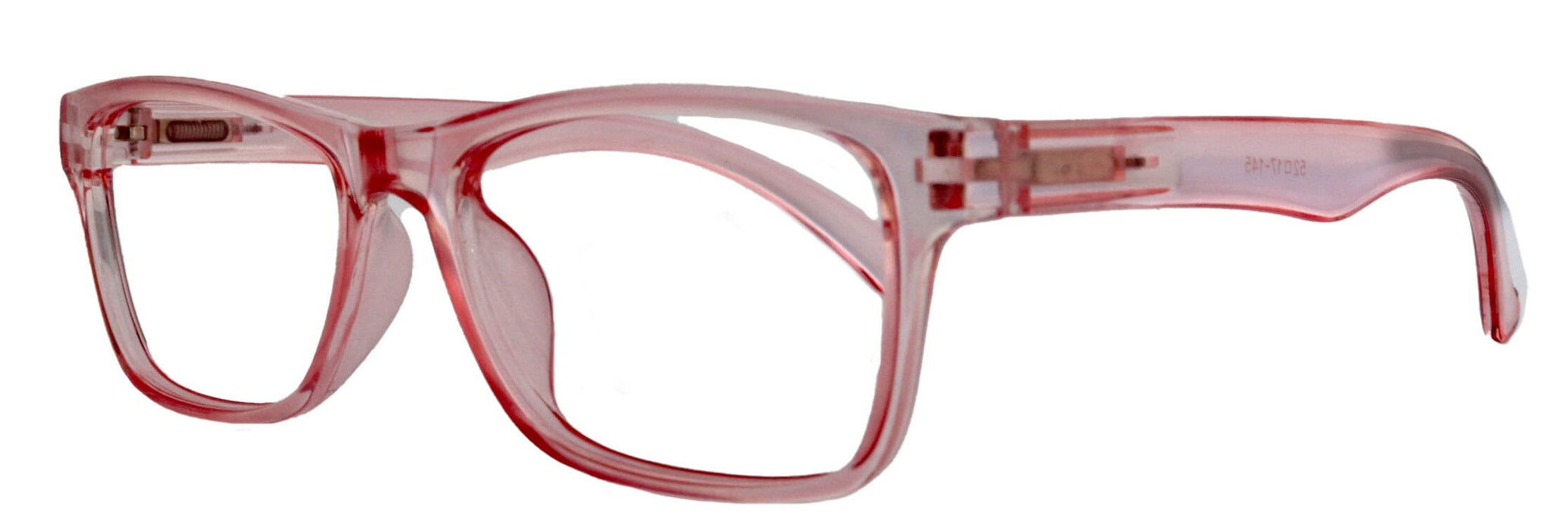 Sophie (Blue Light Glasses) (Blue Blocker) Reduce Eyestrain, A/R Anti Glare. +1.25..+3.00 Square (Transparent Pink) NY Fifth Avenue.