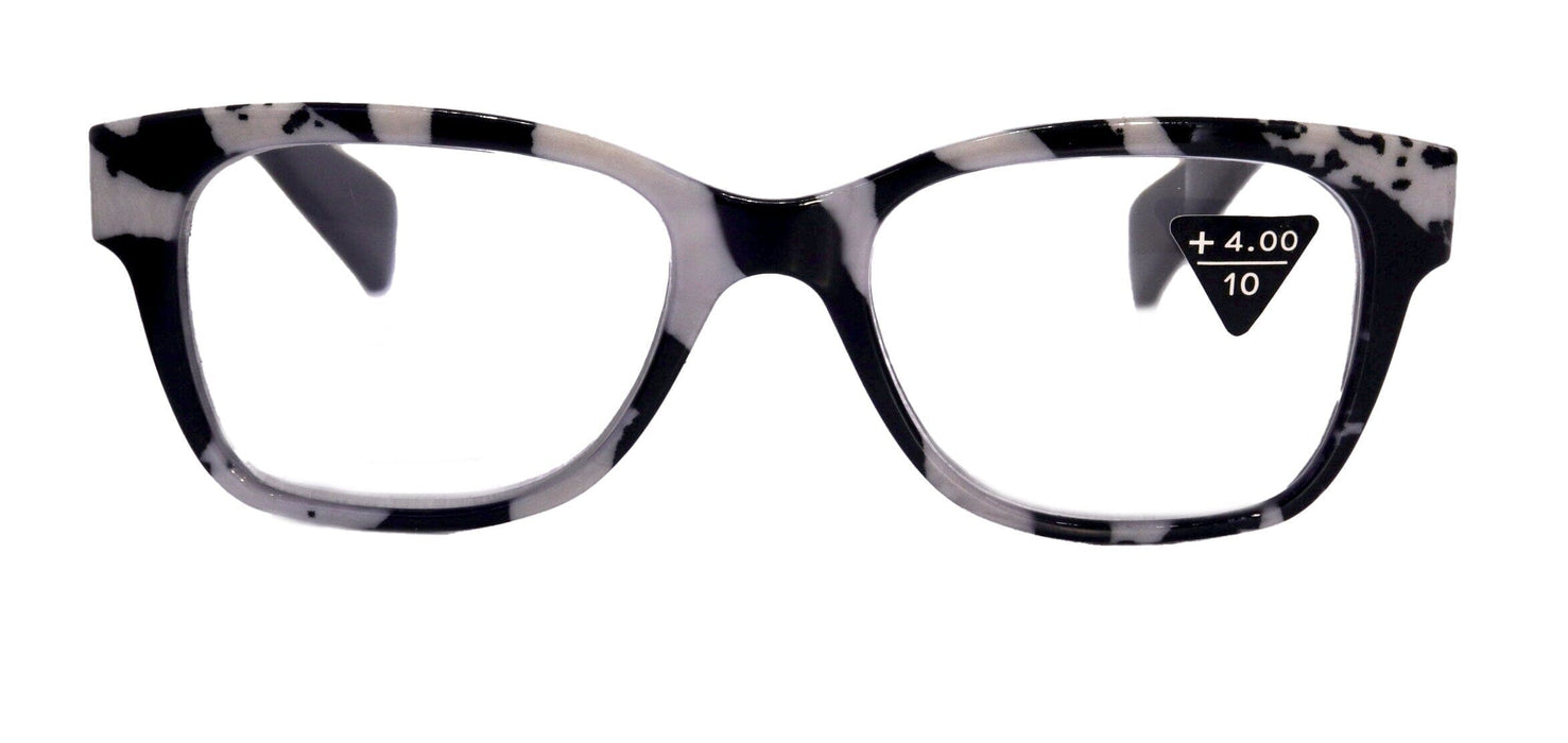 Premium Reading Glasses High End Reading Glass +1.25 to +4 magnifying glasses, Square. optical Frames