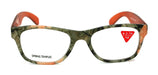 The Forester, (Premium) Reading Glasses, High End Reader +1.25 to +3 Magnifying Wayfarer Style (Orange Camouflage) Frame. NY Fifth Avenue