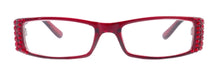 The French, (Bling) (Fleur De Lis) Women Reading Glasses W (Light Siam) European Crystals +1 .. +3 (Red) Frame, NY Fifth Avenue