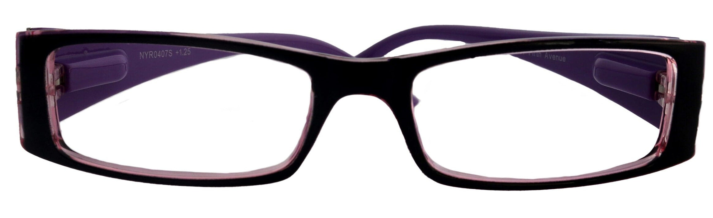 The French (Fleur De Lis) Bayonetta-style, rectangular High-End Women Reading Glasses Spring temple Optical Frame NY Fifth Avenue