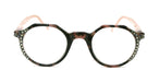 The Hexagon, (Bling) Women Reading Glasses W (Hematite, Black Diamond) Genuine European Crystals (Peach, Tortoise Brown) NY Fifth Avenue