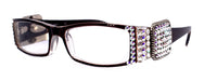 The Medallion, (Bling) Reading Glasses Women W (Clear, AB ) Genuine European Crystals (Wine Red) Western Concho, NY Fifth Avenue