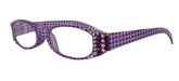 The Scottish, (Bling) Reading Glasses Embellished w (Amethyst) (Hounds Tooth Check) Rectangular (Purple) NY Fifth Avenue