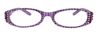 The Scottish, (Bling) Reading Glasses Embellished w (Amethyst) (Hounds Tooth Check) Rectangular (Purple) NY Fifth Avenue