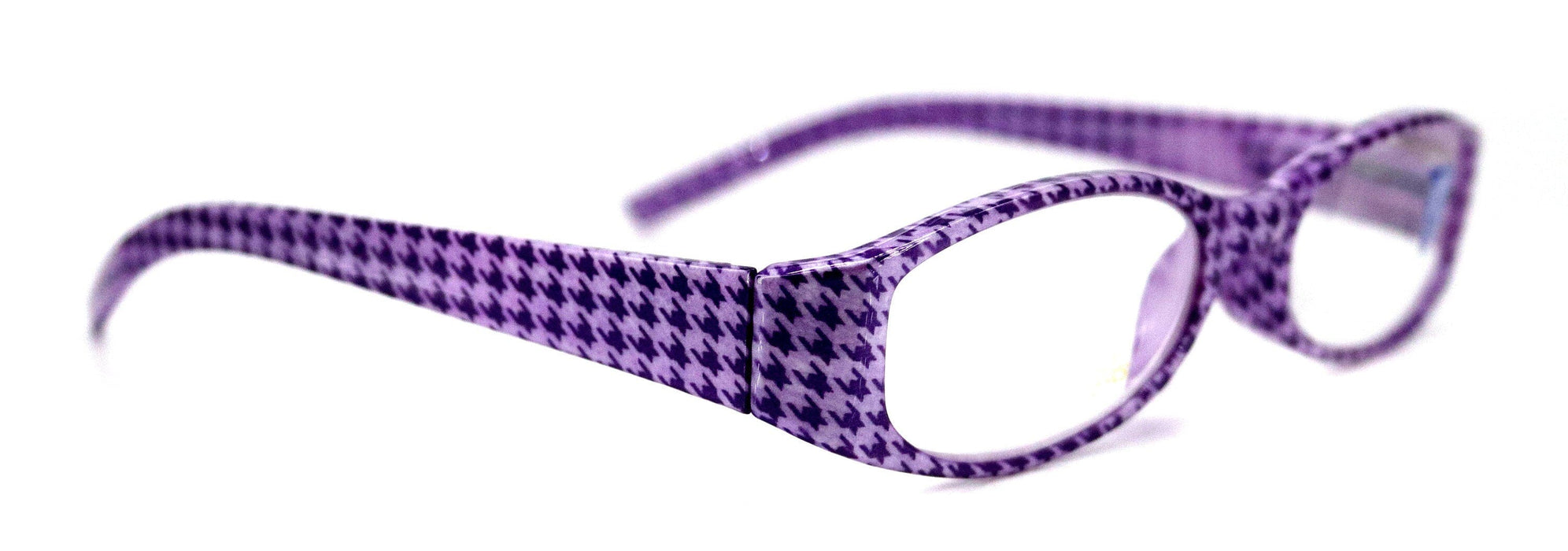 The Scottish, (Premium) Reading Glasses, High End Readers (Purple) Hound Tooth +1.25.. +3 Magnifying Eyeglasses. Houndstooth NY Fifth Avenue