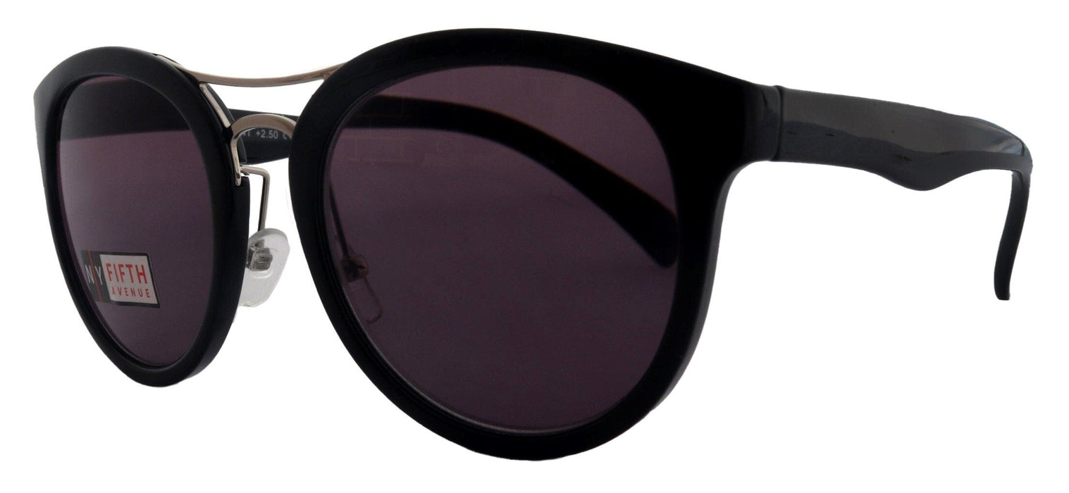 Valencia, High-End Line Bifocal (Clear On Top) Sun Readers for Women OR Non-Bifocal Readers Sunglasses (Black ) NY Fifth Avenue