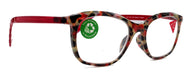 Venus, (Premium) Reading Glasses, High End Readers +1.25..+4 Magnifying glasses, Rectangular. Optical Frame (Tortoise Red) NY Fifth Avenue.