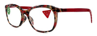 Venus, (Premium) Reading Glasses, High End Readers +1.25..+4 Magnifying glasses, Rectangular. Optical Frame (Tortoise Red) NY Fifth Avenue.