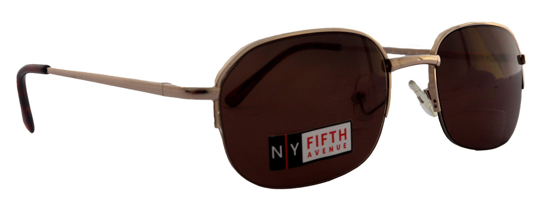 Vermont, High-End Men's Line Bifocal Sun Readers in Brown by NY Fifth Avenue"