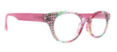 Versailles, (Bling) Reading Glasses 4 women W (Rose, Black Diamond) Genuine European Crystals (Pink, Green, Clear) Round. NY Fifth Avenue