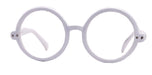 Zelda, (Reading Glasses) (Premium) Big True Round vintage (L. Purple) X Large Eye, Oversize, NY Fifth Avenue