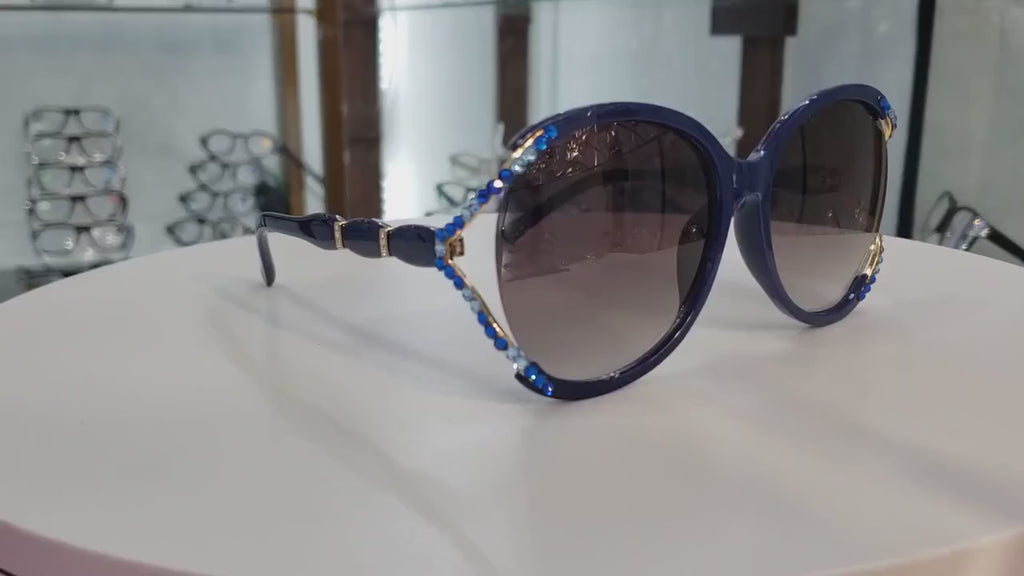 Bling Women Sunglasses  Genuine European Crystals,  100% UV Protection. NY Fifth Avenue
