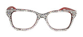The Bohemian, (Bling) Women Reading Glasses W (Full All Over) (Clear, AB Aurora Borealis) Genuine European Crystals. NY Fifth Avenue