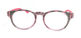 Grace, (Bling) Reading Glasses 4 Women W (Rose, Black Diamond) Genuine European Crystals (Metallic Silver, Pink) Round NY Fifth Avenue