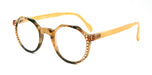 The Hexagon, (Bling) Women Reading Glasses W (Cooper, L. Colorado) Genuine European Crystals (Yellow, Tortoise Shell) NY Fifth Avenue