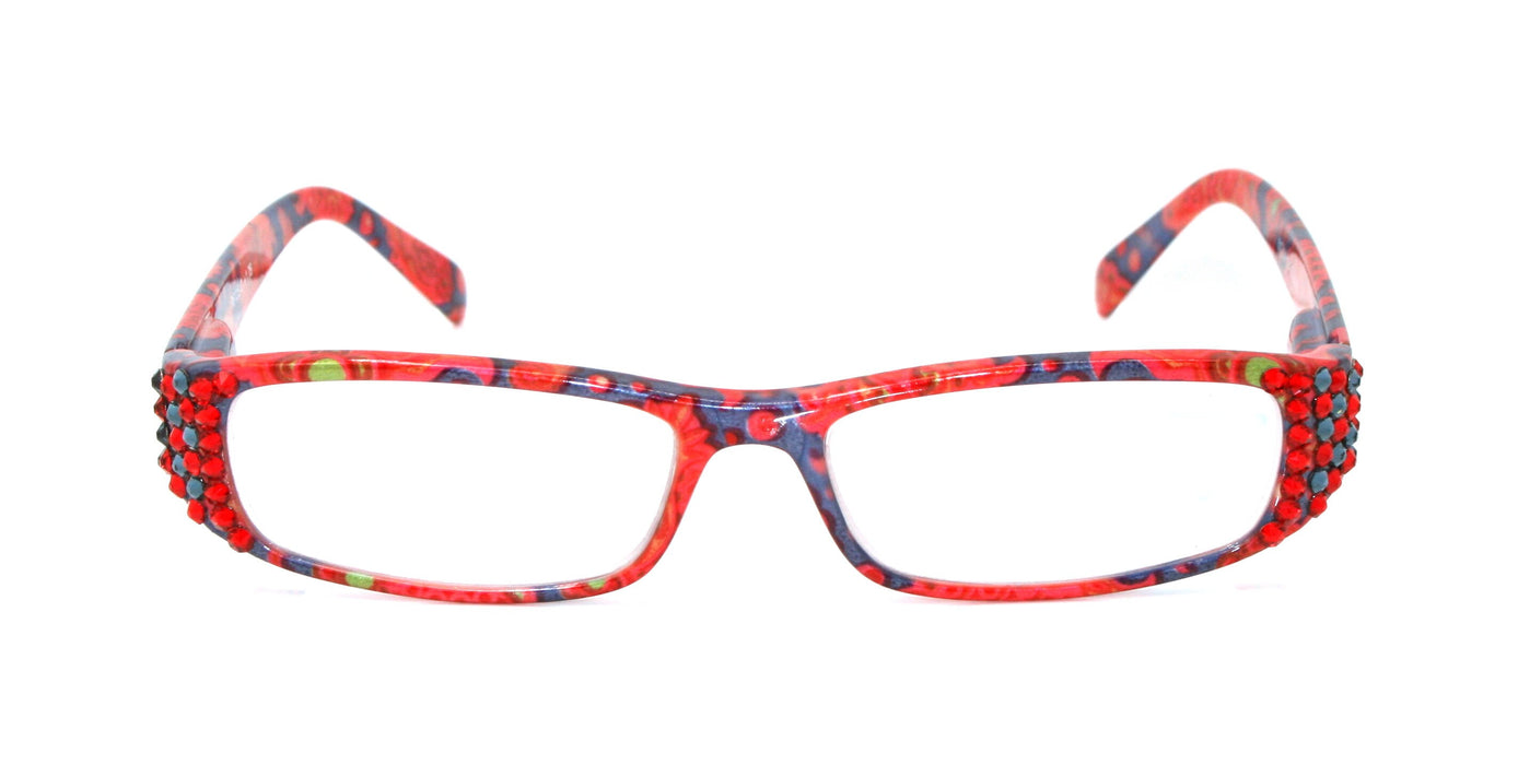 Florence, (Bling) Reading Glasses For Women W (Siam, Montana Blue) +1.25 .. +3 (Red, Blue) paisley, NY Fifth Avenue.