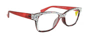 The Bohemian, (Bling) Women Reading Glasses W (Full Top) (Clear, AB Aurora Borealis) Genuine European Crystals. (Black, Red) NY Fifth Avenue