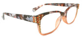 Aya, (Bling) Women Reading Glasses Adorned W ( Cooper, Light Colorado) Genuine European Crystals. +1.25.. +3 Square NY Fifth Avenue