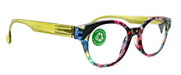 Versailles, (Premium) Reading Glasses High End Readers +1.25 .. +3.00 (Green, Blk, Blue Floral) Round Optical Frames. NY Fifth Avenue.