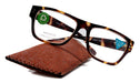 Brooklyn, (Premium) Reading Glasses, High End Readers +1.25...+3 Magnifying Eyeglasses (Brown Tortoise Shell) Square Frame. NY Fifth Avenue