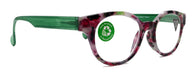 Sally, (Premium) Reading Glasses High End Readers +1.25..+3 Magnifying Glasses, Round Optical Frames (Tortoise Purple Green) NY Fifth Avenue
