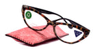 Lynx, (Premium) Reading Glass, High End Readers +1.25..+3 Magnifying, Cat Eye optical Frame, Tortoise Shell (Brown, Red) NY Fifth Avenue.