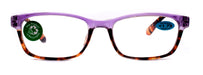 Desiree, (Premium) Reading Glasses High End Reader +1.25..+3 Magnifying Wayfarer Style (Purple Tortoise Brown) Optical Frame NY Fifth Avenue