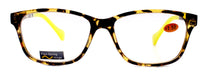 Milan, (Premium) Reading Glasses HighEnd Reader +1.25..+3 Magnifying Optical Square Wayfarer Style Tortoise Brown n (Yellow) NY Fifth Avenue