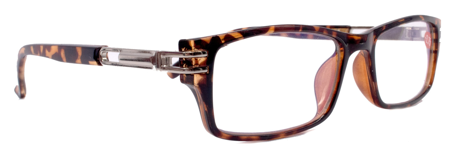 The Hudson, (Premium) Reading Glasses, High End Reading Glass +1.25 to +6 Magnifying (Tortoise Brown) Rectangular Frames. NY Fifth Avenue.