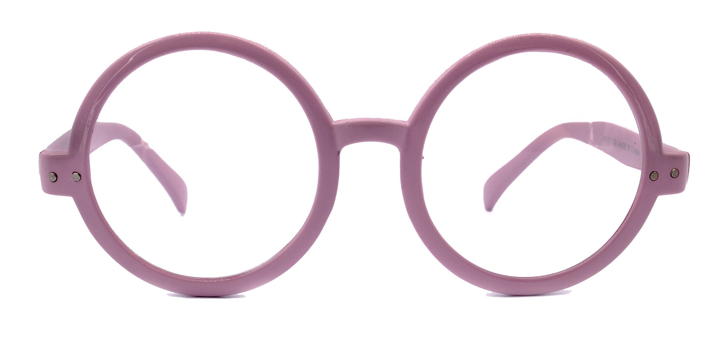 Zelda, (Reading Glasses) (Premium) Big True Round vintage (L. Purple) X Large Eye, Oversize, NY Fifth Avenue