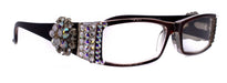 The Medallion, (Bling) Reading Glasses for Women W (Clear, AB Aurora Borealis) Genuine European Crystals Western Concho NY Fifth Avenue