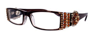 The Medallion, (Bling) Reading Glasses for Women W (Light Colorado, Cooper) Genuine European Crystals (Brown) Berry Concho NY Fifth Avenue