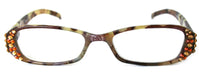 Blossom, (Bling) Reading Glasses for Women W (Light Colorado, Cooper) +1.50..+4 +4.50 +6 (Floral Brown) NY Fifth Avenue.