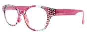 Versailles, (Bling) Reading Glasses 4 women W (Rose, Black Diamond) Genuine European Crystals (Pink, Green, Clear) Round. NY Fifth Avenue