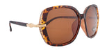 Ellis, (Polarized) Women Sunglasses, 1.1mm Polarized Amber Lenses, 100% UVA UVB Protection (Brown Tortoise) (Square) Trendy NY Fifth Avenue