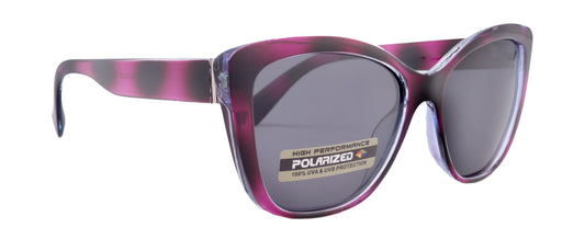 Avery, (Polarized) Women Sunglasses, 1.1mm Polarized Grey Lenses, 100% UVA UVB Protection (Purple Stripes) (Cat Eye) Trendy NY Fifth Avenue