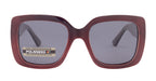 Lily, (Polarized) Women Sunglasses 1.1mm Polarized Grey Lenses, 100% UVA B Protection (Two Tone, Burgundy) Big Square, NY Fifth Avenue