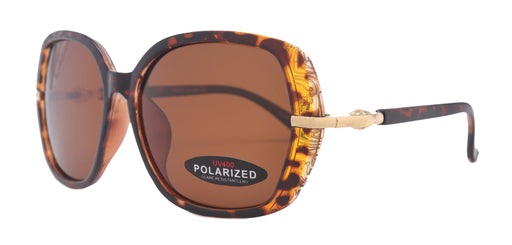 Ellis, (Polarized) Women Sunglasses, 1.1mm Polarized Amber Lenses, 100% UVA UVB Protection (Brown Tortoise) (Square) Trendy NY Fifth Avenue