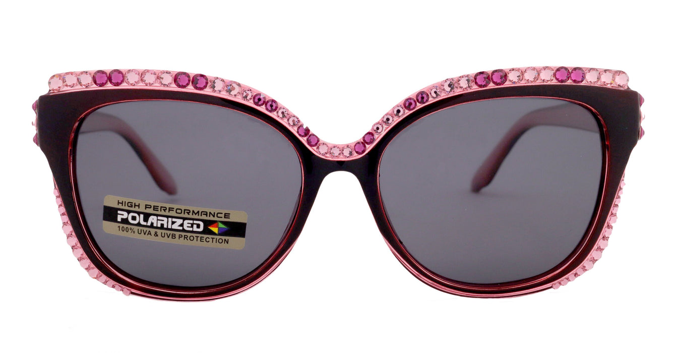 Polarized Premium Fashion  sunglasses with Genuine European Crystals