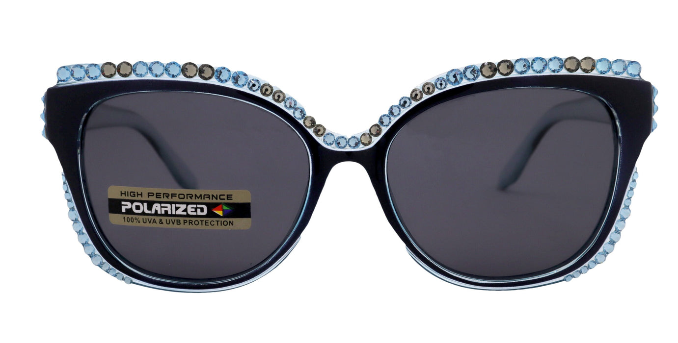 Polarized Premium Fashion  sunglasses with Genuine European Crystals