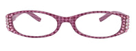 The Scottish, (Bling) Reading Glasses Embellished w (Rose, Clear) (Hounds Tooth Check) Rectangular (Pink) NY Fifth Avenue