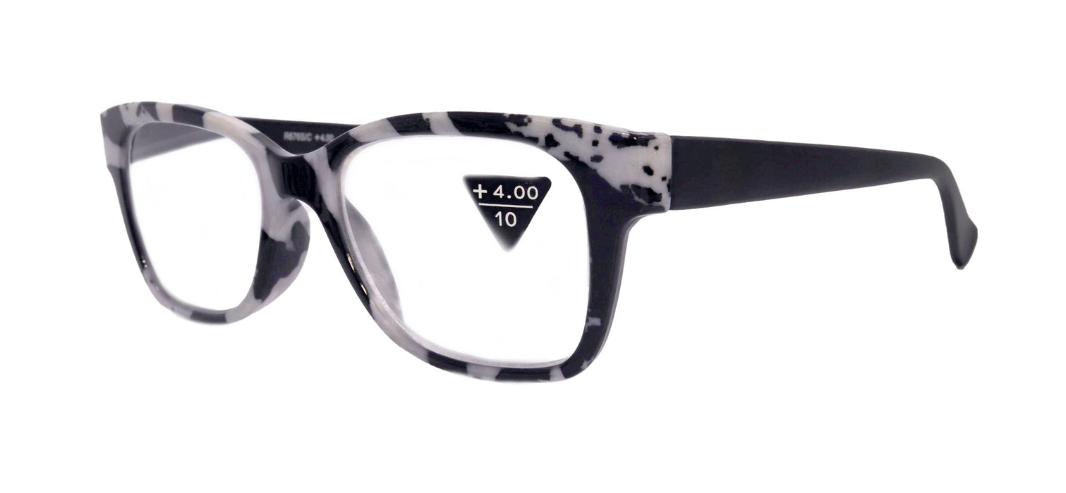 Premium Reading Glasses High End Reading Glass +1.25 to +4 magnifying glasses, Square. optical Frames