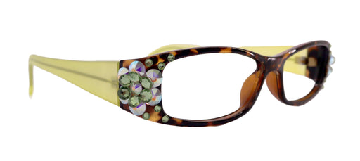 All Favorite, (Bling) Reading Glasses Women Adorned W European Crystals (Tortoise Brown) Frame +4 +4.5 +5 +6 NY Fifth Avenue.